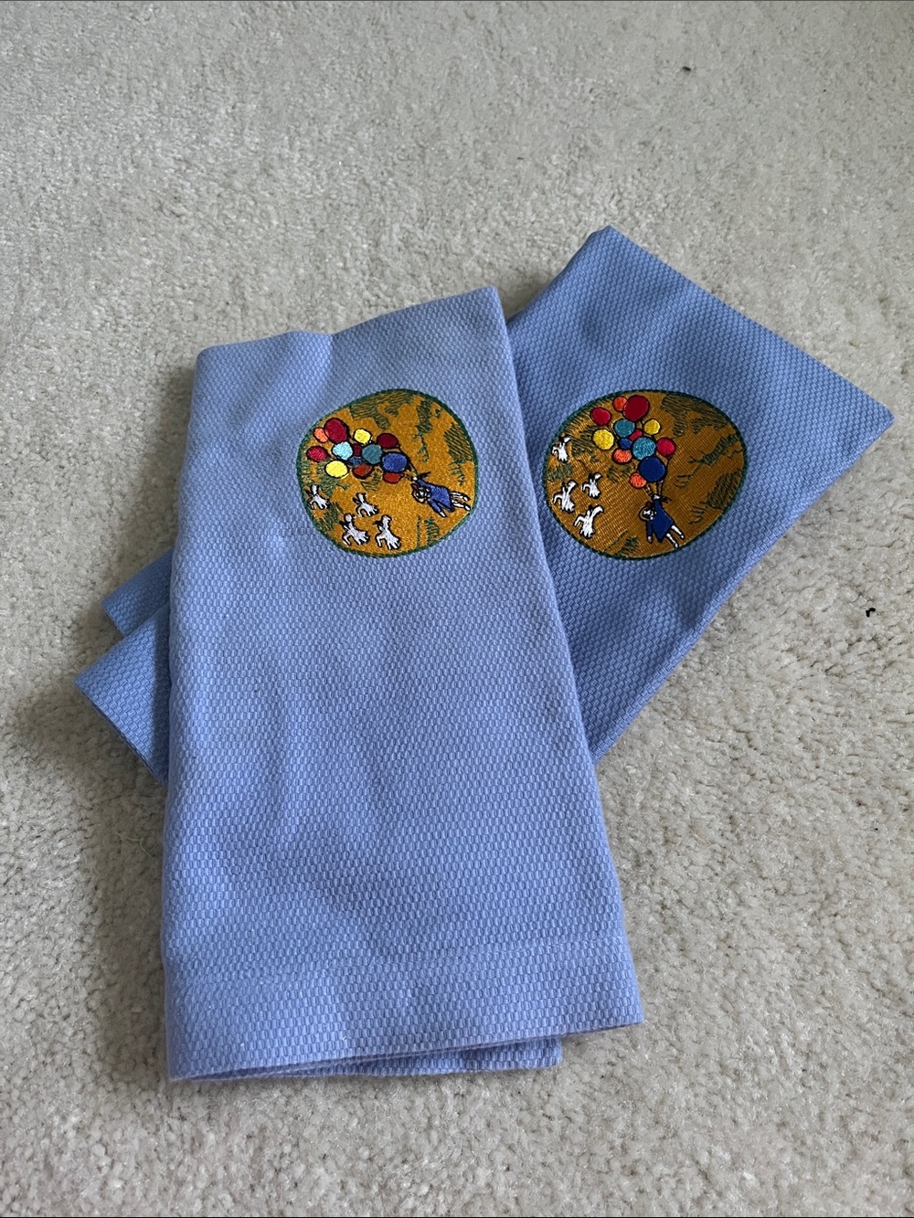 Madeline cloth dinner napkins. Blue/purple. Set of two.